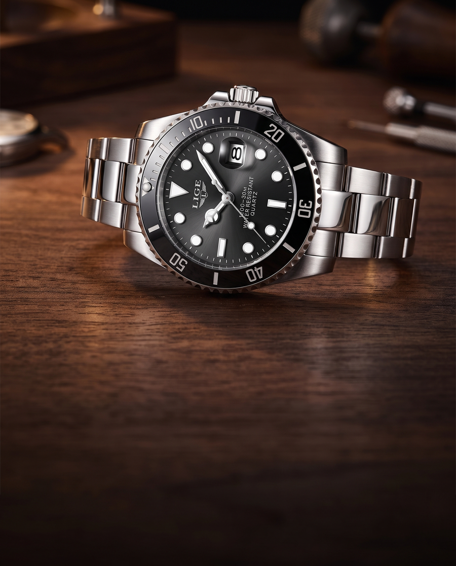 Orologio CONTI LIGE su banco da orologiaio